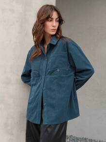 Anewsta Solid Casual Shirt - Blue - View 1