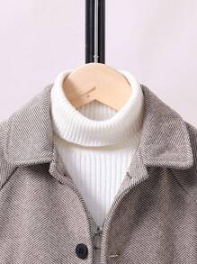 SHEIN Conjunto De Chaqueta De Traje Con Solapa Para Jovencito Y Pantalones Casuales
