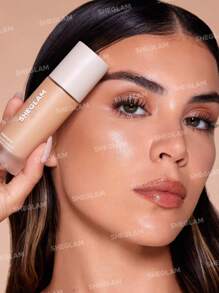 SHEGLAM Skinfinite Hydrating Foundation Sample-Peach Flawless Dewy Foundation Hydrating Coverage Invisible Pore Concealer Pore-Less Non-Greasy Lightweight Soft Liquid Foundation - Peach - View 4