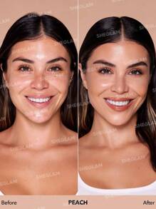 SHEGLAM Skinfinite Hydrating Foundation Sample-Peach Flawless Dewy Foundation Hydrating Coverage Invisible Pore Concealer Pore-Less Non-Greasy Lightweight Soft Liquid Foundation - Peach - View 2