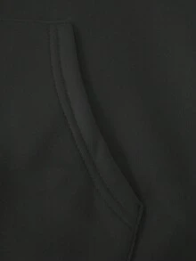 SHEIN Essnce 女式字母豹紋連帽衫 - 黑色 - 查看 5