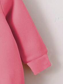 SHEIN 年轻女孩图案卫衣 - 黑色 - 查看 4