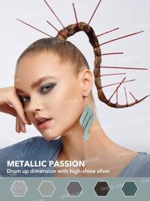 SHEGLAM Striking Scorpio Palette 8-Clolor Shimmer Metallic Matte Eyeshadow Palette Grey Green High Shine Glitter High Pigment Long Wear Blendable Pro Eyeshadow Brown Eyeshadow Brand Beauty Makeup Face Paint Cosmetic For Women Girls Perfect For Winter Spring Ideal For Y2K Fancy Fashion Suitable For Birthday Gift Party Ready Best Color - STRIKING SCORPIO - View 5