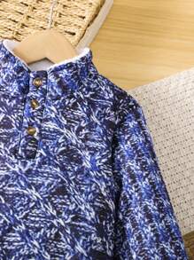 SHEIN Chico joven Pantalones con sudadera de cuello polo - Multicolor - Ver 7