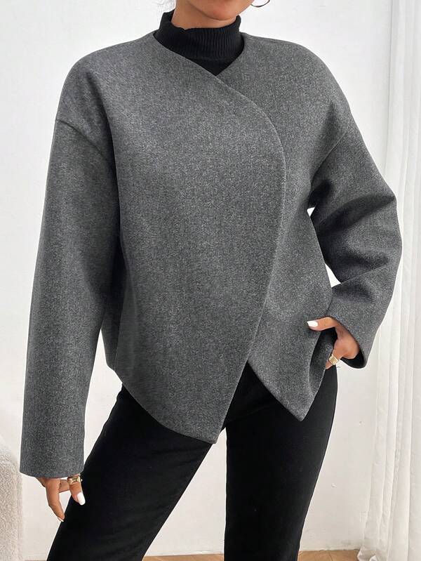 Heart Shaped Toggle Woolen Coat