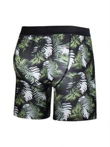 Men's Tropical Print Boxer Briefs - Multicolor - View 2