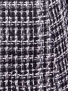 SHEIN LUNE 格紋圖案雙排釦西裝外套 - 黑與白 - 查看 7