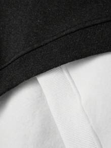 RueChic Teen Girls Two Tone Wrap Hem Hoodie - Multicolor - View 4