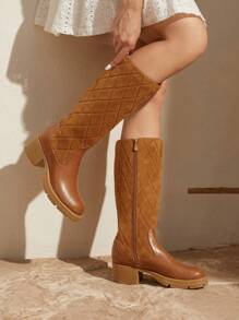 SheIn VCAY 女性時尚&舒服的軟底室內室外靴子