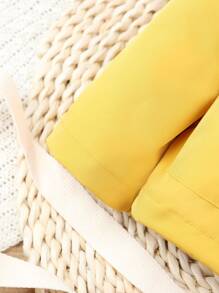 Baby Boy Flap Pocket Fuzzy Trim Teddy Lined Hooded Jacket - Yellow - View 3