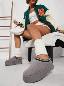 SHUZIA Kvinnor Skor Rund Toe Ankel Boots Och Korta Stövlar Ashgrå Dam Mode Stövlar - Grå - Visa 1