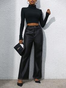 Zolique 頂針喇叭褲 - 黑色 - 查看 6