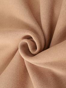 Manfinity Hypemode Áo len trễ vai in hình hoạt hình và chữ cái rộng rãi cho nam - Màu Khaki - Xem 3