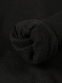 男小童標語圖案加絨內裏連帽衫