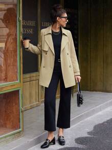 BizChic 女士風衣外套 - 卡其色 - 查看 3