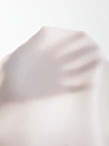 SHEIN LUNE 拼接格紋印花腰部抽繩落肩袖外套 - 黑與白 - 查看 7