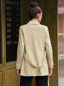 BizChic 女士風衣外套 - 卡其色 - 查看 2
