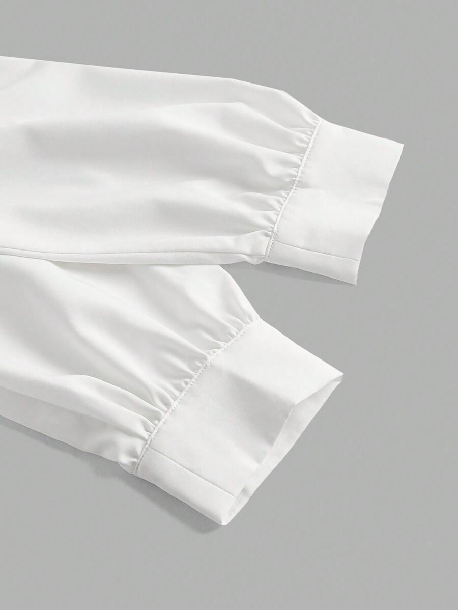 SHEIN MOD Plus Size Solid Button Front Shirt Dress SHEIN UK