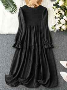 SHEIN Franclia 大碼連身裙 - 黑色 - 查看 2