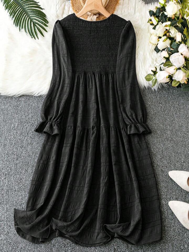 24 美品 大きいサイズ 油っこ SHEIN CURVE ストレッチ ワンピース