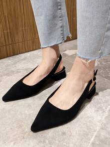 2025年秋季时尚简约风格女士金色裂纹图案粗跟平底鞋，3厘米舒适透气凉鞋情人节 - 黑色 - 查看 3