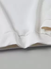 RueChic Men Letter Graphic Drop Shoulder Sweatshirt - White - View 5