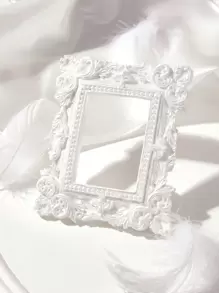 ROMWE 1 pieza Decoración vintage con diseño de marco - Blanco - Ver 1