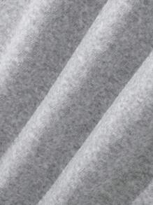 SHEIN EZwear Slogan Graphic Sweatshirt & Sweatpants - Grey - View 8