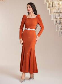 Modelyn 女性洋裝 - 紅木色 - 查看 1