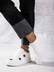 Của phụ nữ Giải trí Giày Chạy bộ , Cặp đôi Phong cách , Đúng mốt Và Thoải mái , Giày trượt băng Và Giày thể thao Đối với phụ nữ , Nhẹ , Với Dây giày - trắng - Xem 3