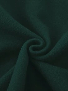 Manfinity Dauomo Men Letter Graphic Raglan Sleeve Drawstring Thermal Lined Hoodie - Dark Green - View 3