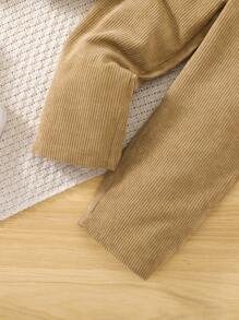 SHEIN Chico joven Pantalones con sudadera de cuello polo - Multicolor - Ver 5
