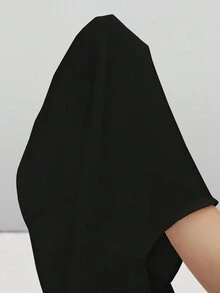 BizChic 女士纯色宽松吊带衫，简约都市通勤基础款时尚优雅商务休闲上衣，适合办公室、教师穿着 - 黑色 - 查看 8