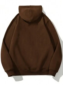 Minimalist Design Men's Hoodie | Timeless Classic - Brown - View 3