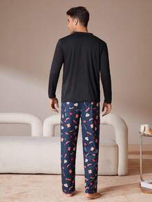 Nam Áo phông trơn & In Toàn bộ Quần Bộ PJ - Màu xanh hải quân - Xem 2