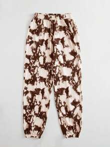 SHEIN Unity 撞色松紧腰抽绳休闲宽松裤 - 彩色 - 查看 5