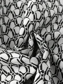 SHEIN LUNE Plus Allover Print Flounce Sleeve Dress - Multicolor - View 4