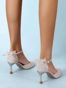 女性高跟泵鞋 - 米色 - 查看 2