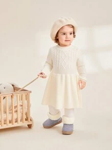 女孩優雅藍色的時尚&流行設計,舒服的&溫暖毛絨雪地靴 - 藍色 - 查看 3