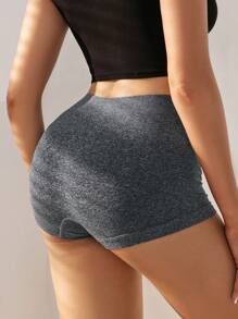 Solid Skinny Boyshorts - Dark Grey - View 2