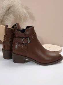 Giày Chelsea Boot mũi tròn thời trang cho mùa Thu Đông - màu nâu - Xem 3