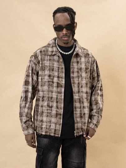 Cămașă parfumată în carouri la modă MT99 pentru cuplu, design unisex, casual versatilă