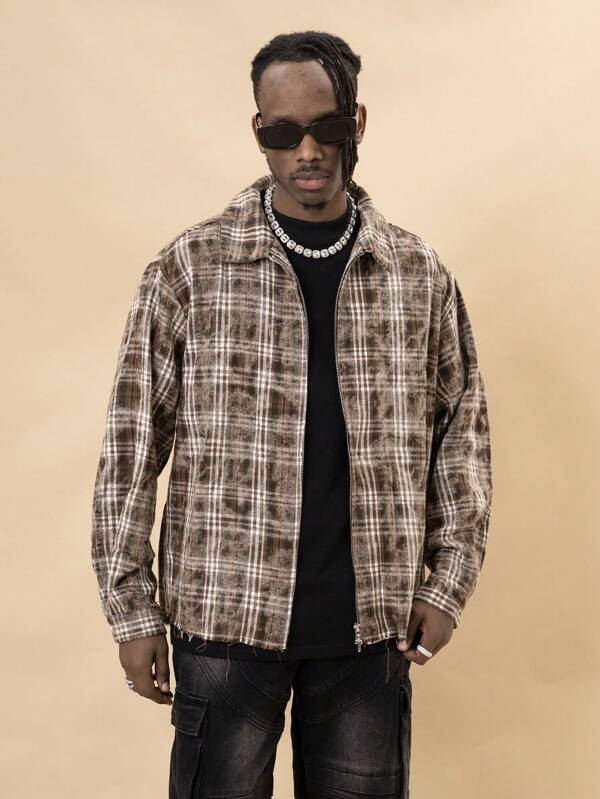 Camicia profumata a quadri alla moda MT99 per coppie, design unisex, versatile e casual