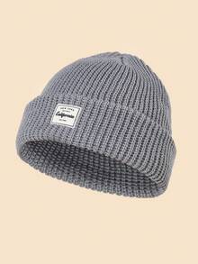 Gorra de hombres exterior tejido con con parche - Gris Claro - Ver 2