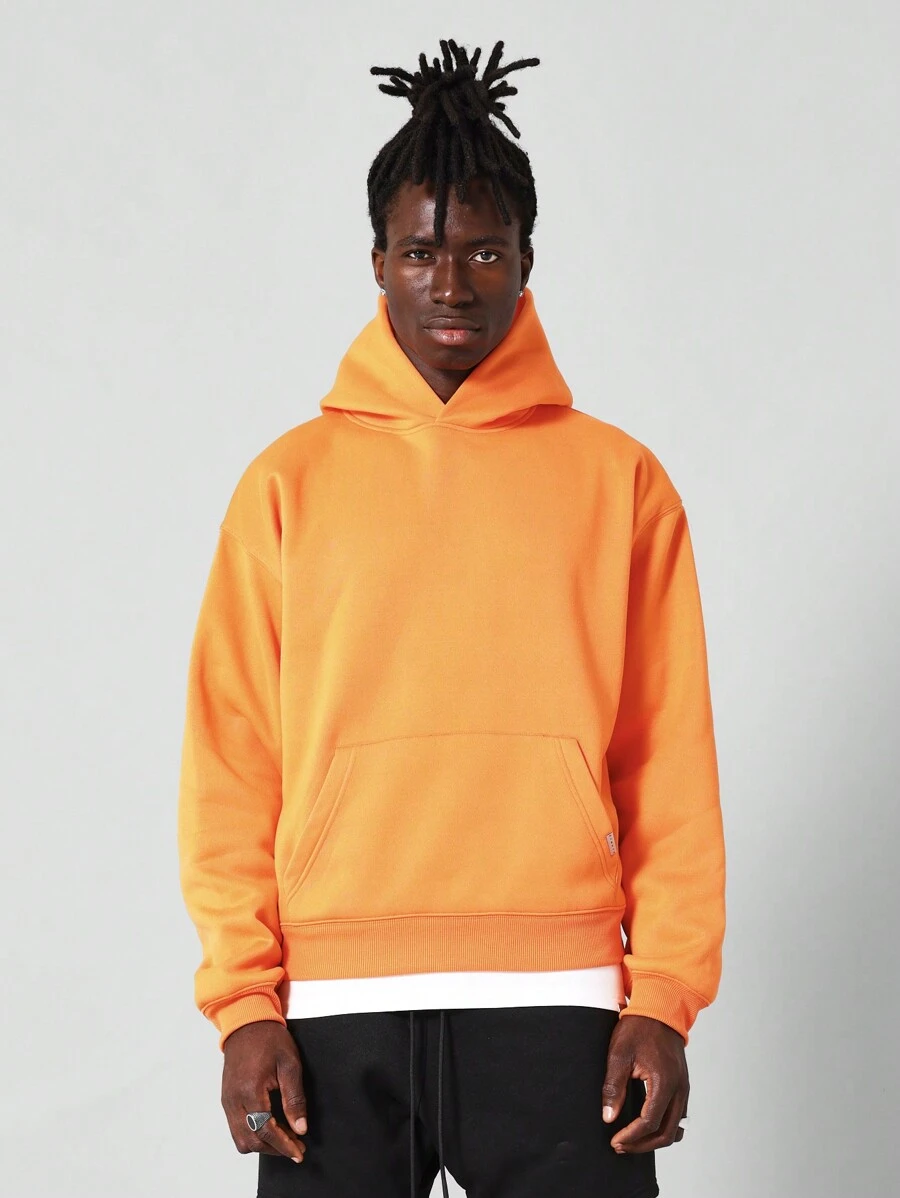 SUMWON 常规款基本款连帽衫 - 橘色 - 查看 1