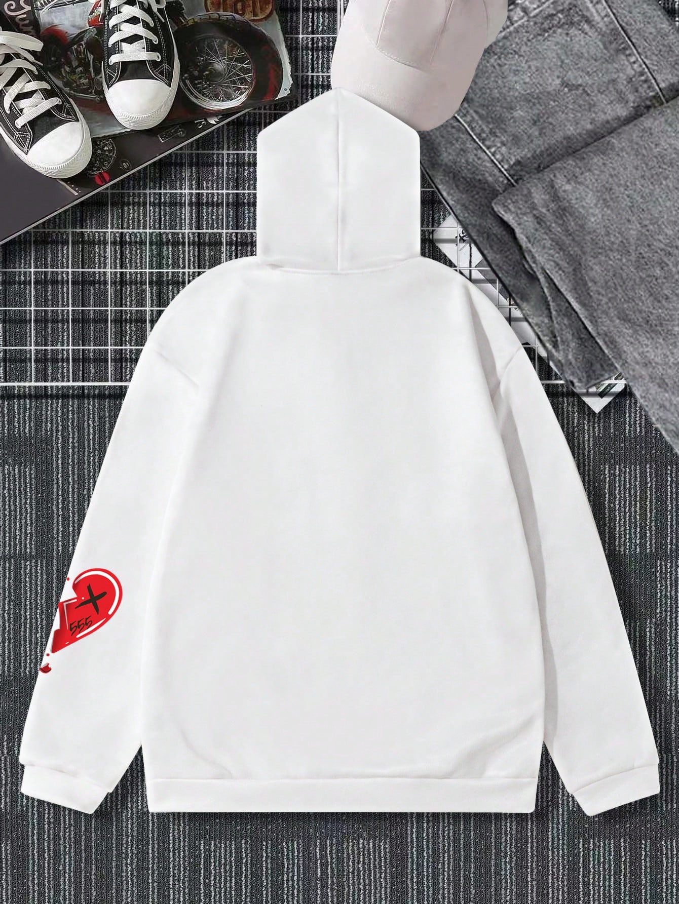 Manfinity EMRG Loose Fit Men's Letter Graphic ZipUp Hoodie SHEIN USA