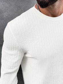 Manfinity Homme Nam Màu thuần Áo nỉ - trắng - Xem 6