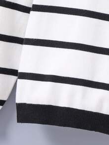 Cậu bé Tween Mẫu sọc Áo len - màu đen - Xem 4