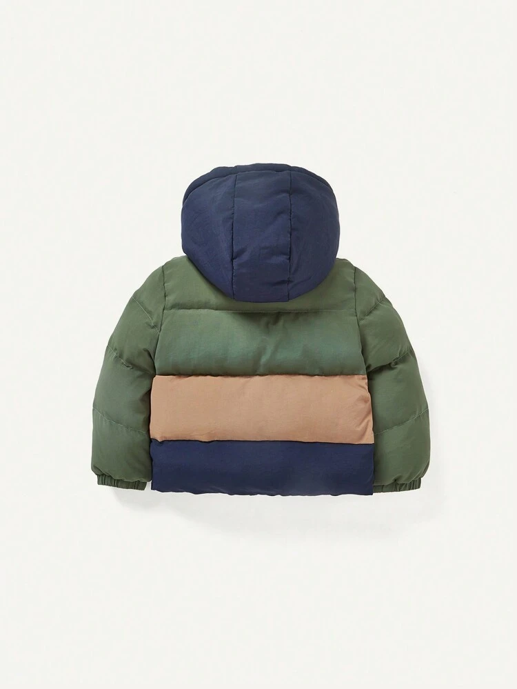 Baby Jungen dick thermisch gefütterter Freizeitjacke mit Tasche, winterwarmer Mantel