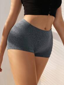 Solid Skinny Boyshorts - Dark Grey - View 5